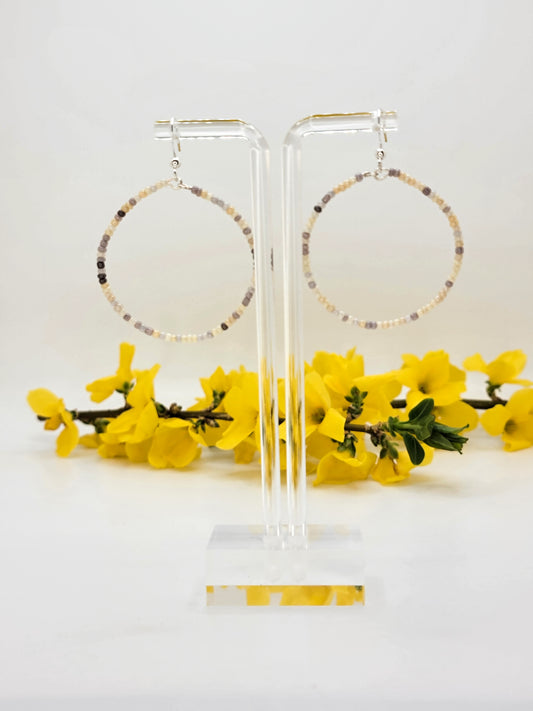 Beaded Hoop Earrings