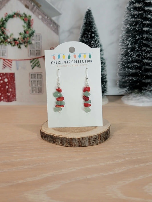 Cheerful Stacked Stone Earrings