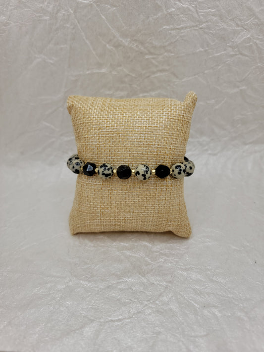 Dalmatian Jasper Wellness Bracelet