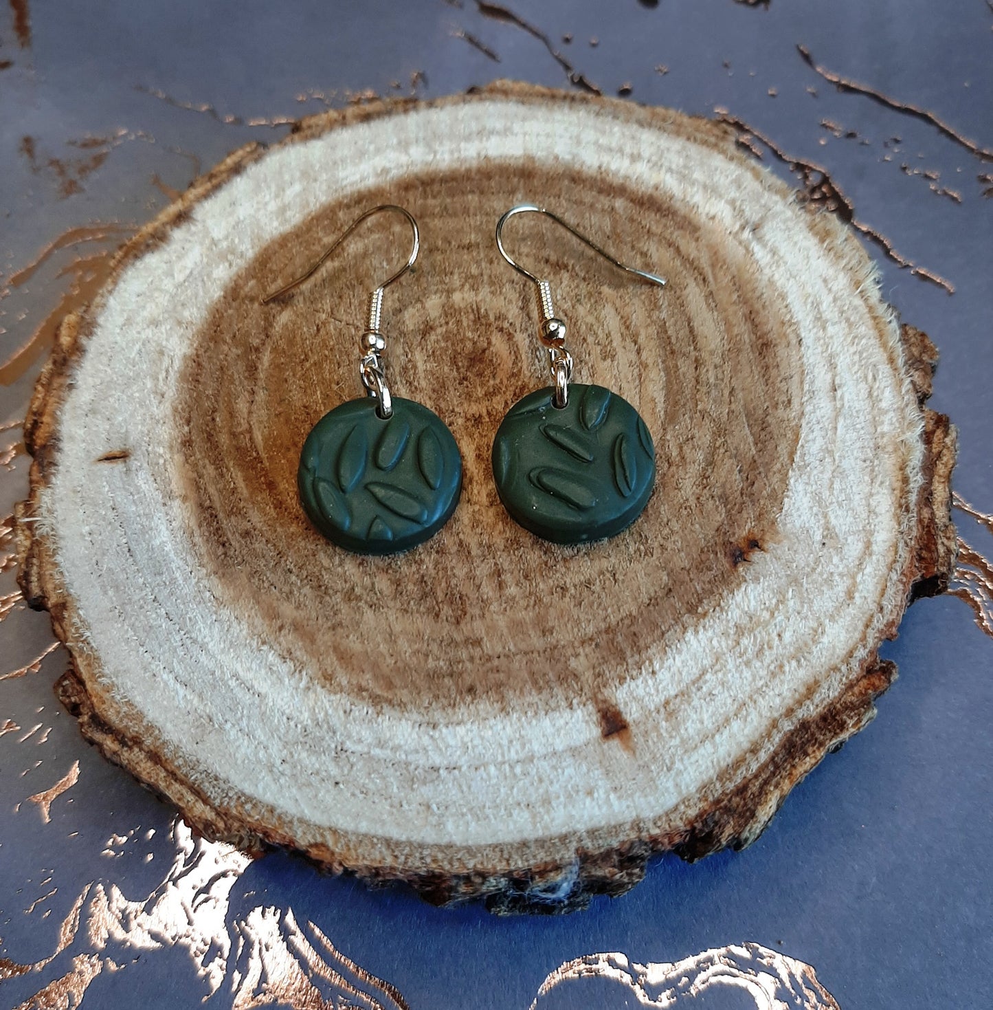 Green Clay Earrings