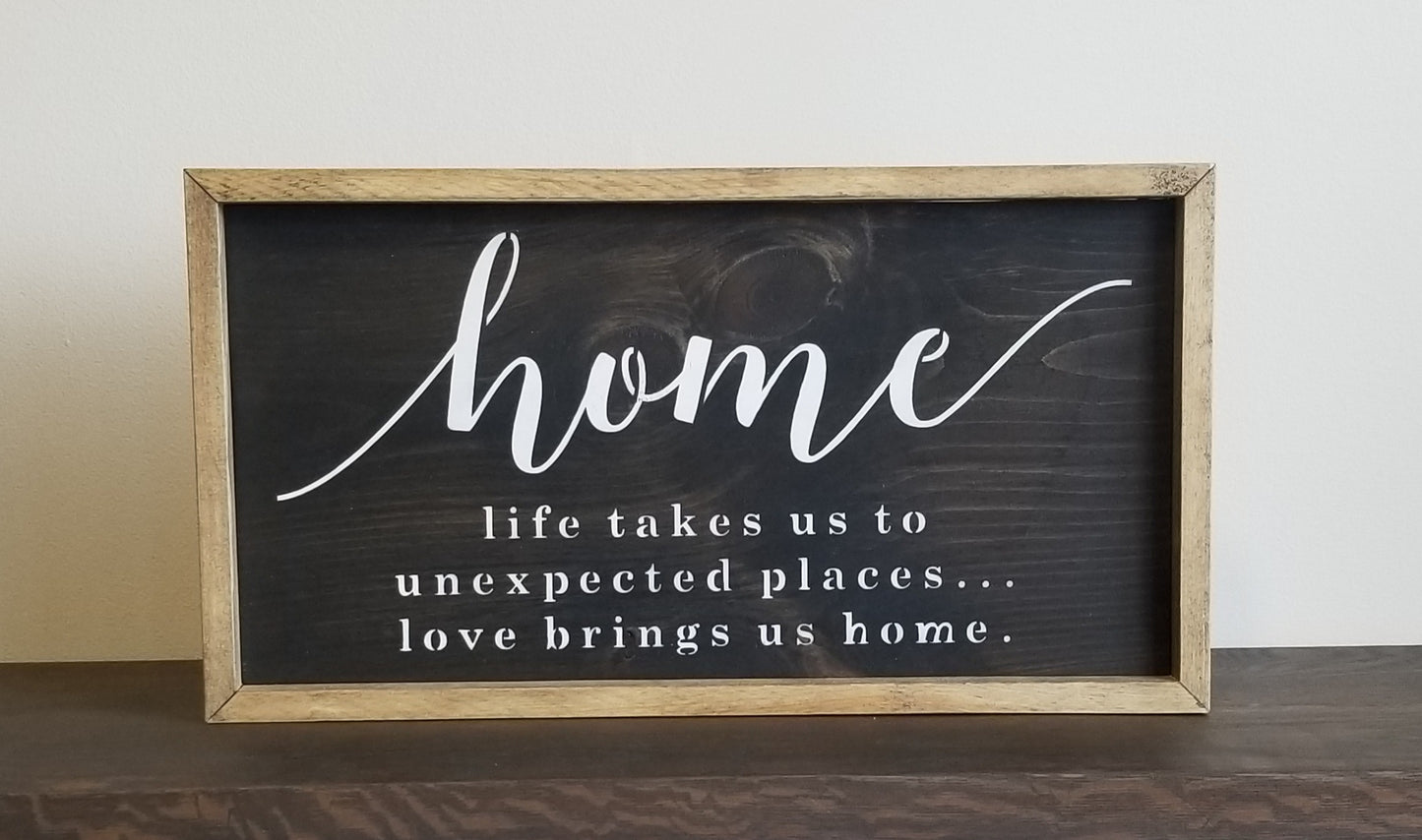 Home Wood Sign