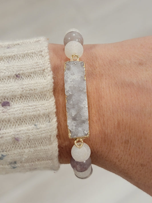 Peace & Love Druzy Wellness Bracelet