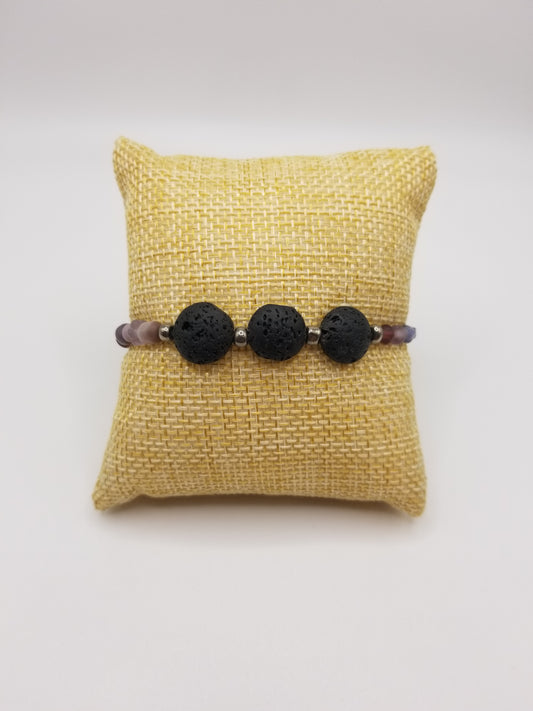 Simple Black Lava Wellness Bracelet