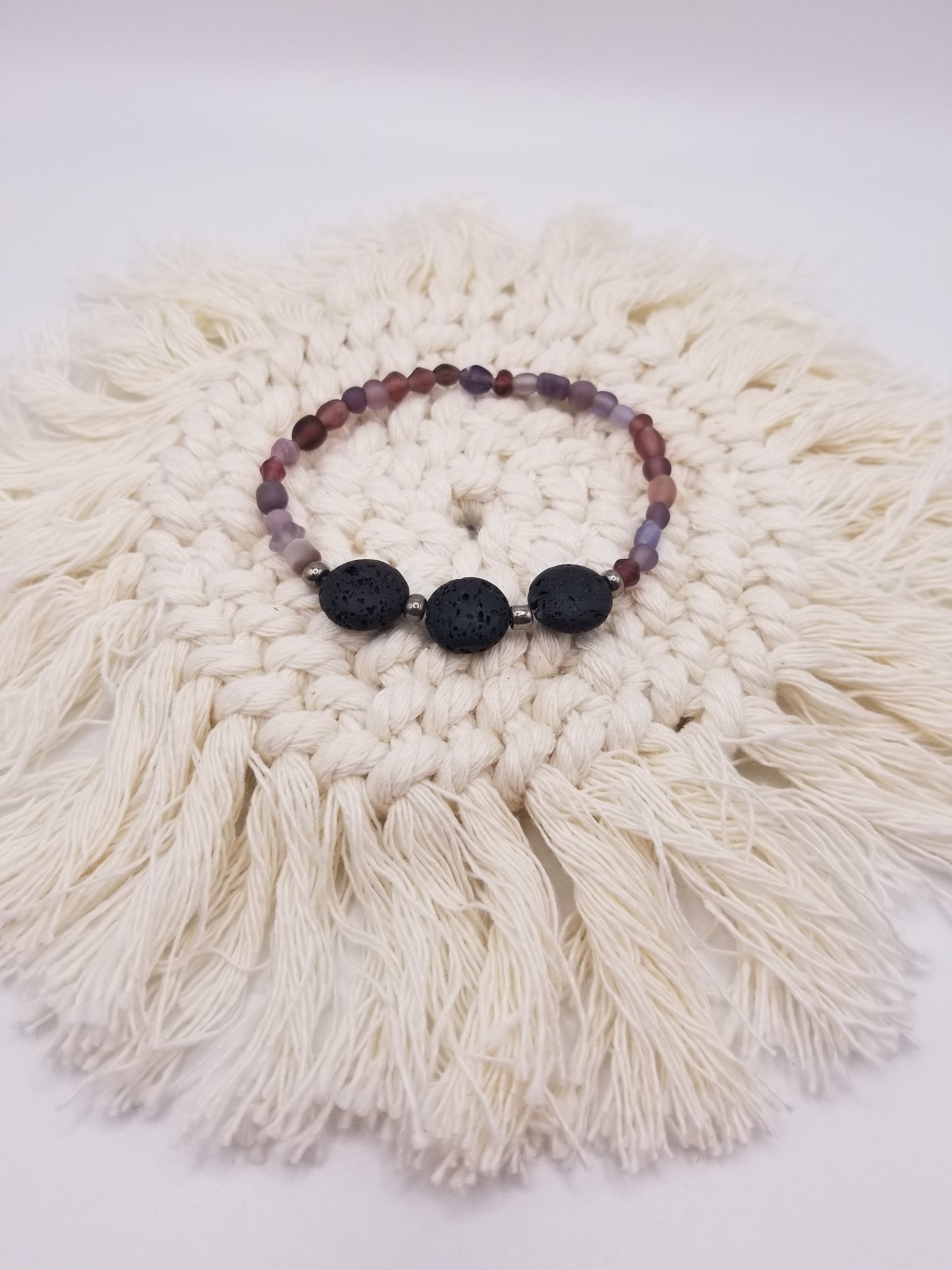 Simple Black Lava Wellness Bracelet